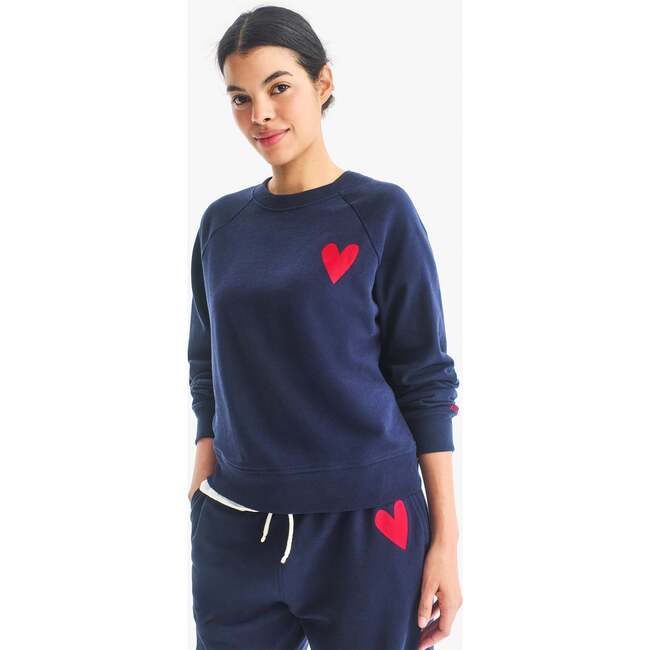 Adult Heart Sweatshirt (Women's Fit), Navy Lollipop