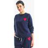 Adult Heart Sweatshirt (Women's Fit), Navy Lollipop - Sweatshirts - 2