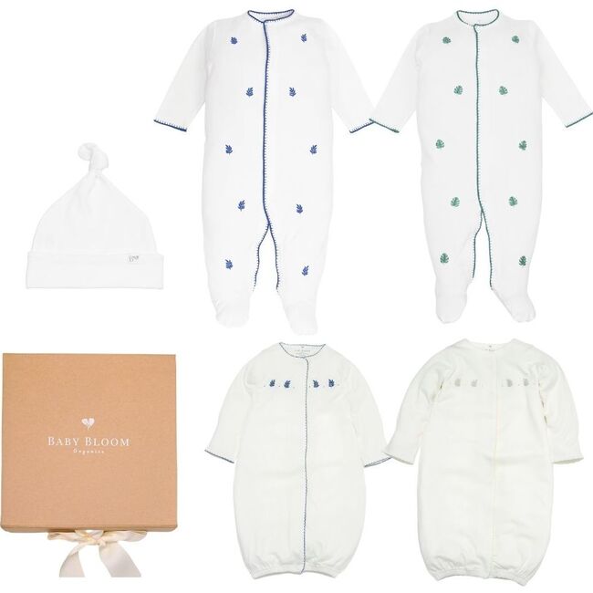 Organic Preemie Gift Set Boy Leaves