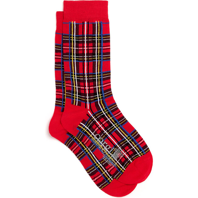 Great British Cotton Socks, Red Tartan