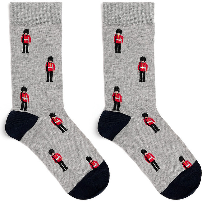 Great British Cotton Socks, Queen's Guard Grey