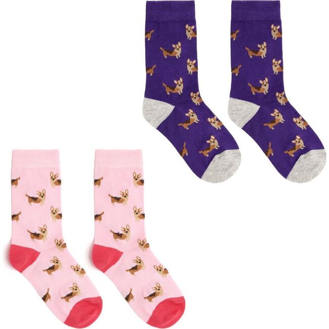 Great British Children's Socks Set, Corgi Dogs