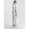 Culotte Metallic Linen Pants, New Silver Metallic - Pants - 2 - thumbnail