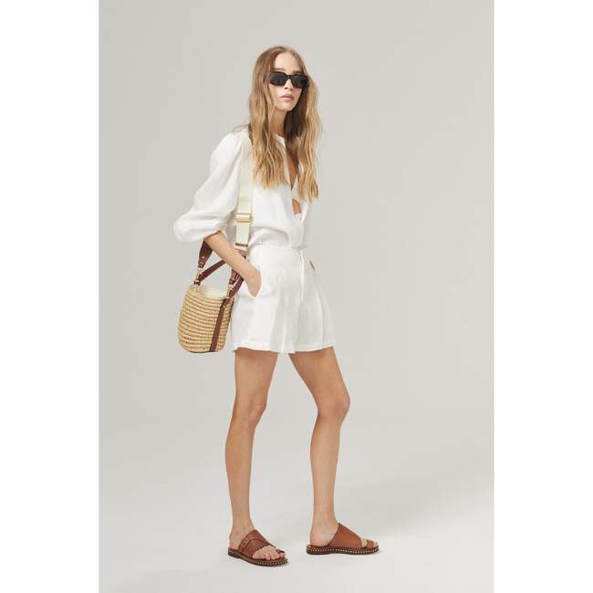Frida Linen Shorts, Off White