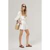 Frida Linen Shorts, Off White - Shorts - 1 - thumbnail