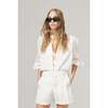 Frida Linen Shorts, Off White - Shorts - 2