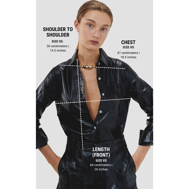 San Marino Metallic Linen Shirt, Black Metallic - Blouses - 6