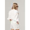 Frida Linen Shorts, Off White - Shorts - 3