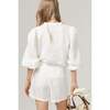 Frida Linen Shorts, Off White - Shorts - 4