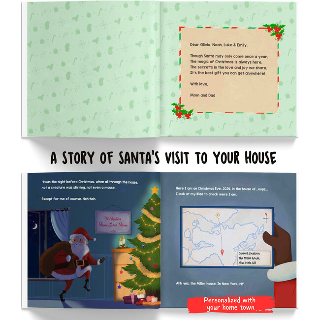 Santa's Visit to your House (Personalized Christmas Book for upto 4 kids)