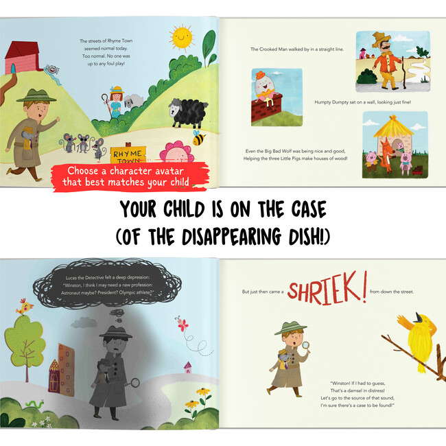 Your Child the Detective: The Case of the Disappearing Dish (Personalized Nursery Rhyme Book) - Books - 4