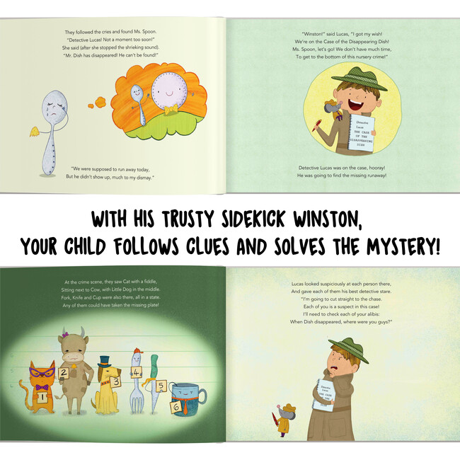 Your Child the Detective: The Case of the Disappearing Dish (Personalized Nursery Rhyme Book) - Books - 5