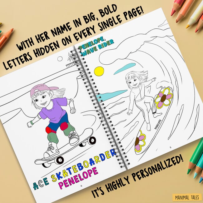 My Coloring Book, Just For Me! (For Girls)! (Personalized Coloring Book) - Books - 5