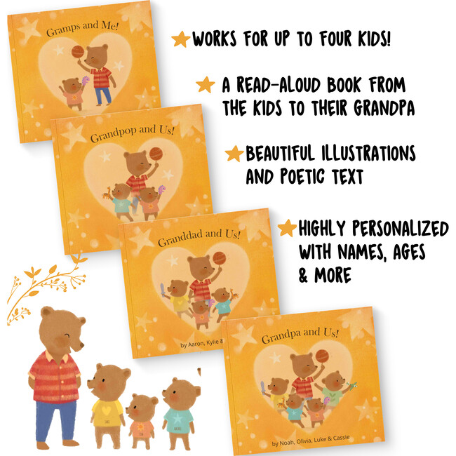 Grandpa and Us / Me (A Personalized Read-Aloud Gift from upto 4 Grandkids to Grandpa)