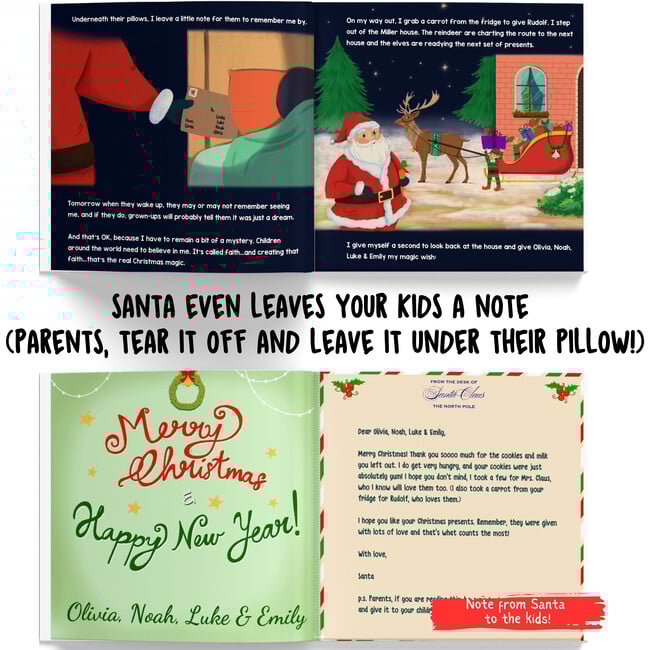 Santa's Visit to your House (Personalized Christmas Book for upto 4 kids) - Books - 6