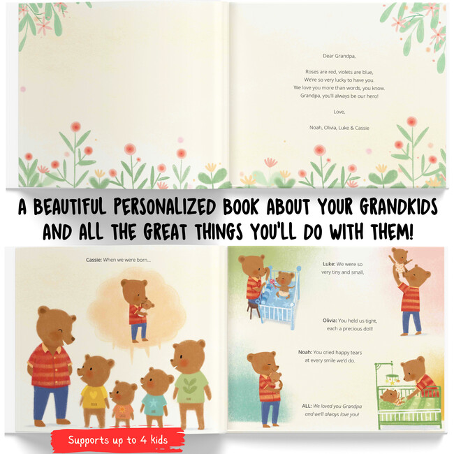 Grandpa and Us / Me (A Personalized Read-Aloud Gift from upto 4 Grandkids to Grandpa) - Books - 3