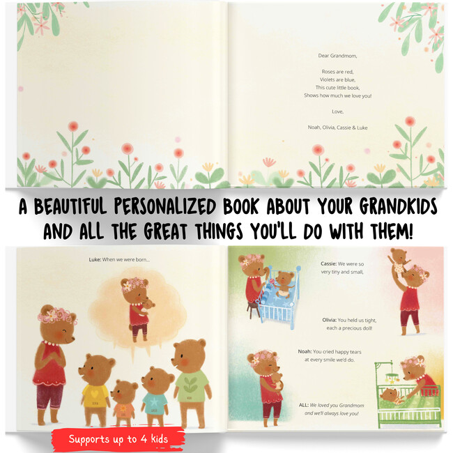 Grandma and Us / Me (A Personalized Read-Aloud Gift from upto 4 Grandkids to Grandmom) - Books - 3