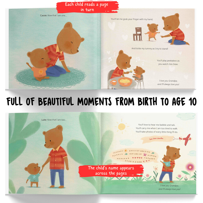 Grandpa and Us / Me (A Personalized Read-Aloud Gift from upto 4 Grandkids to Grandpa) - Books - 4