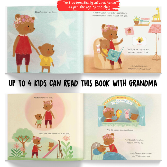 Grandma and Us / Me (A Personalized Read-Aloud Gift from upto 4 Grandkids to Grandmom) - Books - 5