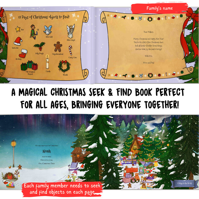 12 Days of Christmas (Personalized Christmas Seek & Find Book for the entire Family)