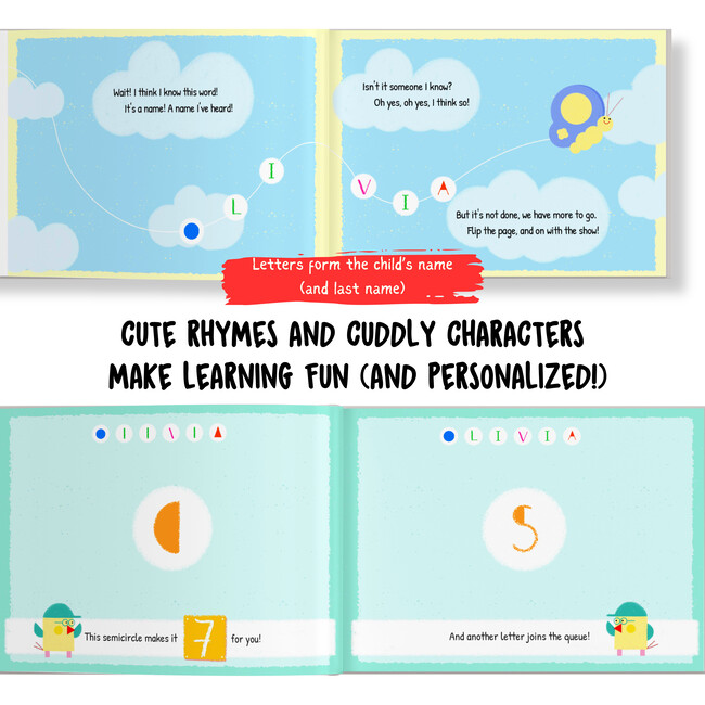 Letters, Numbers & Me (Personalized Eary Learning Book) - Books - 6