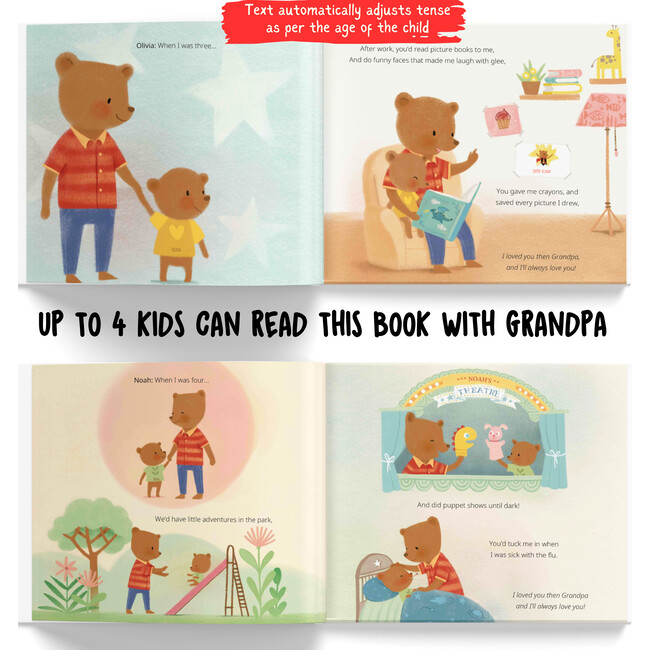 Grandpa and Us / Me (A Personalized Read-Aloud Gift from upto 4 Grandkids to Grandpa) - Books - 5