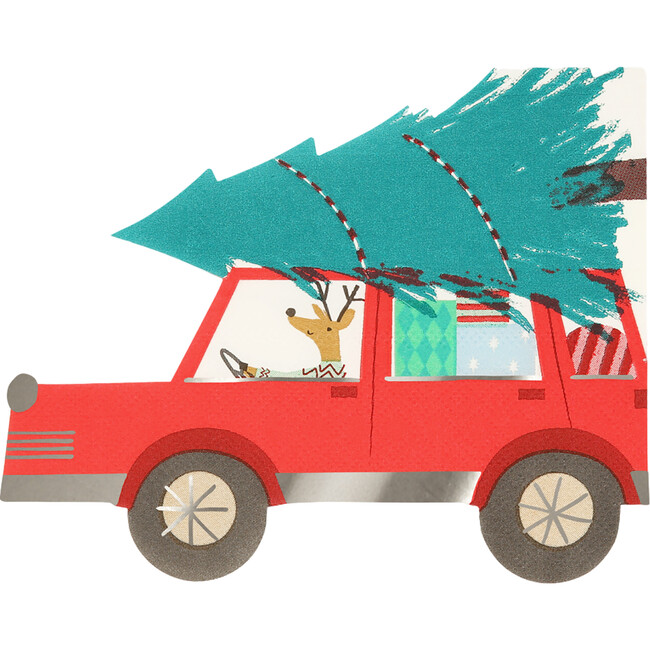 Driving Reindeer Napkins - Party - 1