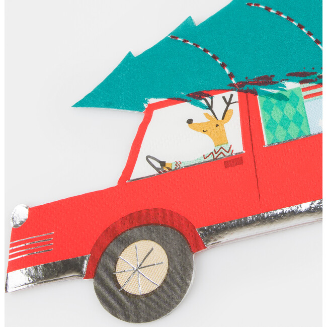 Driving Reindeer Napkins - Party - 3