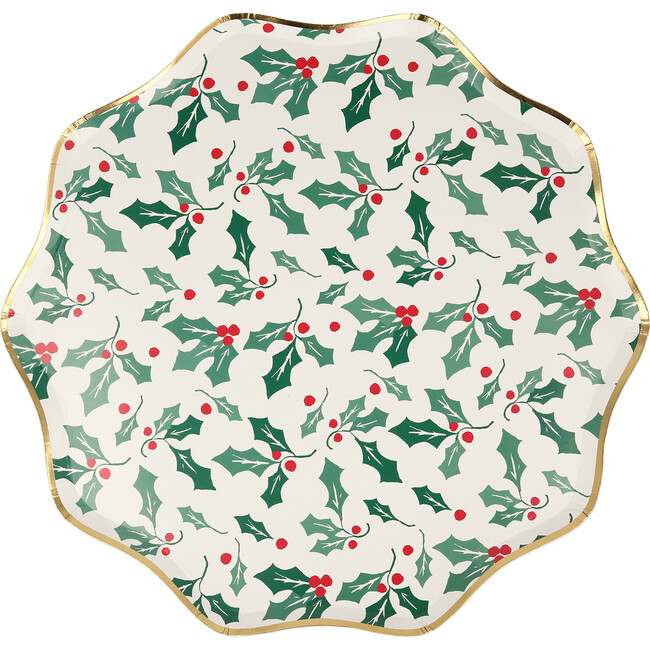 Holly Pattern Plate - Party - 1