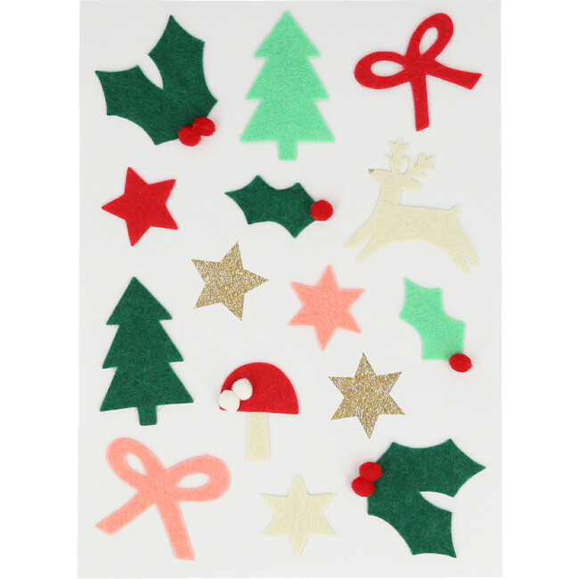 Felt Christmas Icon Stickers - Favors - 1