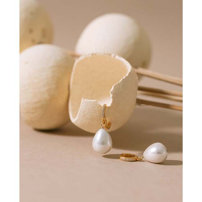 Women's Emma Hoops, White