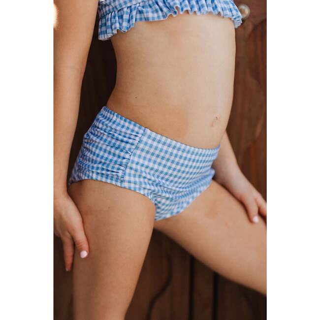 Mini Mid Rise Ruched Bottom in Blakely Gingham