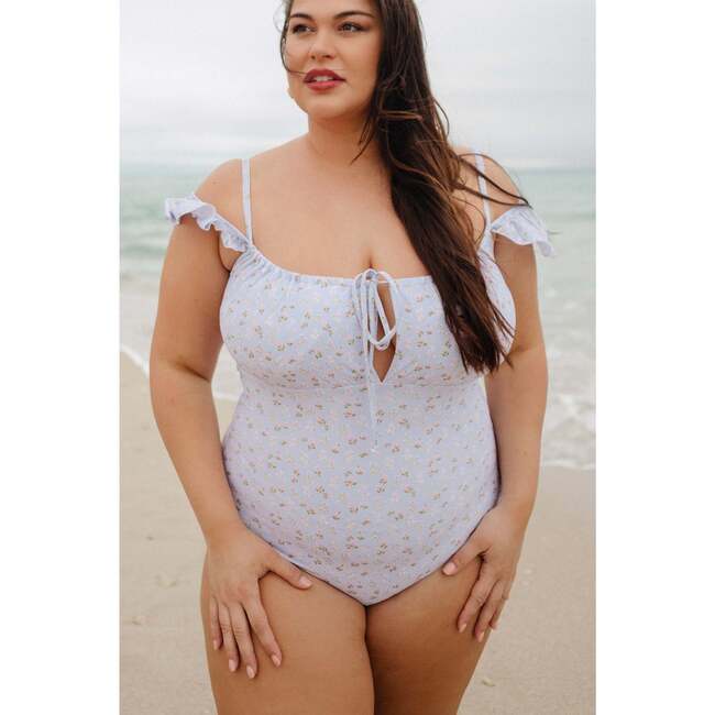 Maise One Piece in Blue Ditsy Floral