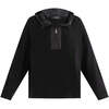 Ribbed Half-Zip Sweater, Black - Sweaters - 1 - thumbnail