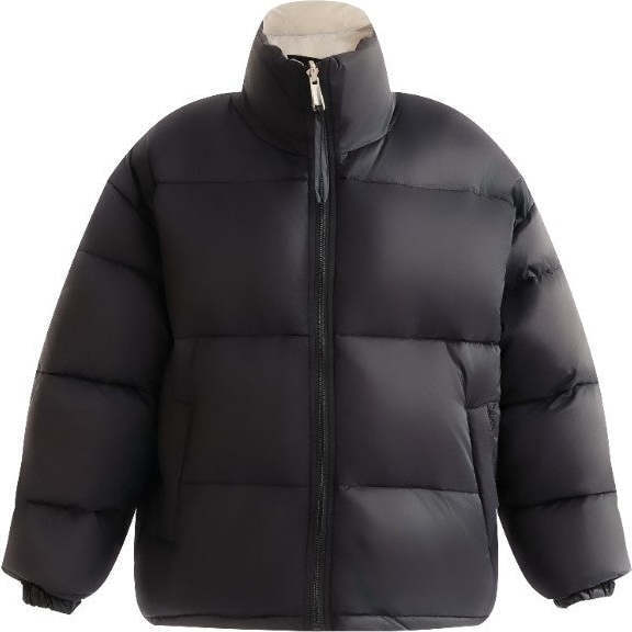 Quilted Puffer Jacket, Black