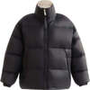Quilted Puffer Jacket, Black - Jackets - 1 - thumbnail
