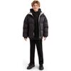 Quilted Puffer Jacket, Black - Jackets - 2