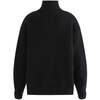 Button-Up Ribbed Sweater, Black - Sweaters - 4
