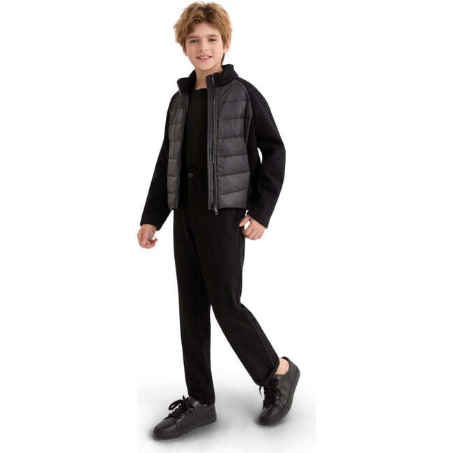 Quilted Zip Jacket, Black - Jackets - 5