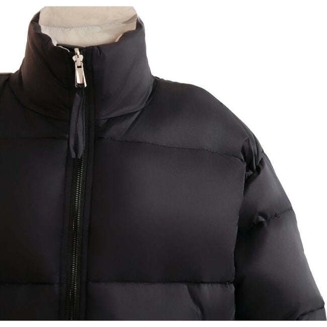 Quilted Puffer Jacket, Black - Jackets - 3