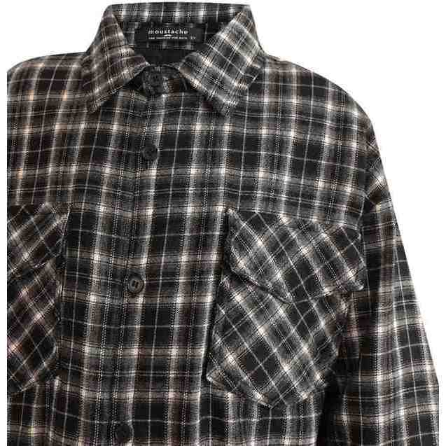 Plaid Flannel Shirt, Gray - Button Downs - 3