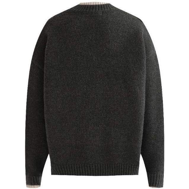 Classic Knit Sweater, Dark Gray - Sweaters - 4