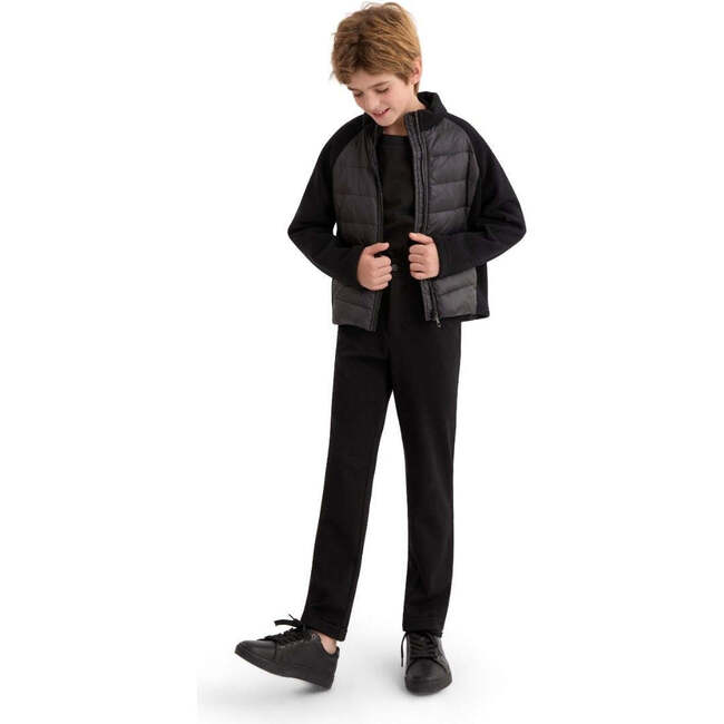 Quilted Zip Jacket, Black - Jackets - 6