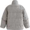 Puffer Jacket with High Collar, Gray - Jackets - 4