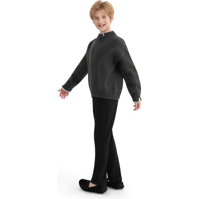 Classic Knit Sweater, Dark Gray - Sweaters - 5