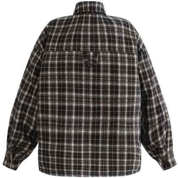 Plaid Flannel Shirt, Gray - Button Downs - 4