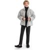 Puffer Jacket with High Collar, Gray - Jackets - 5