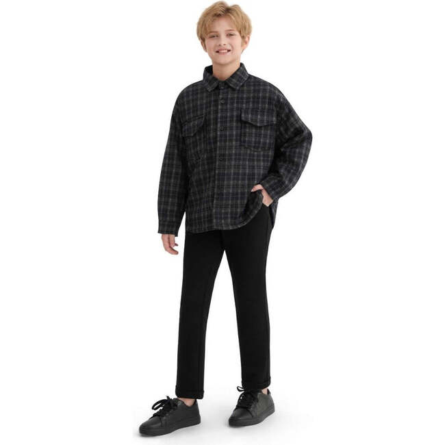 Plaid Flannel Shirt, Black - Button Downs - 5