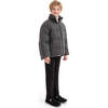 Puffer Jacket with High Collar, Black - Jackets - 6
