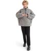Sherpa Fleece Pullover, Gray - Sweatshirts - 5